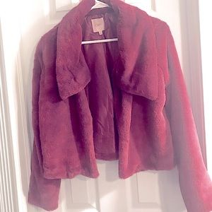 Candies Faux Fur Jacket, Size S
